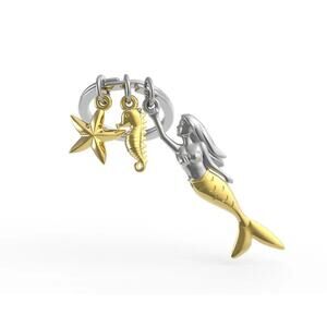 Metalmorphose 3D Mermaid Keychain